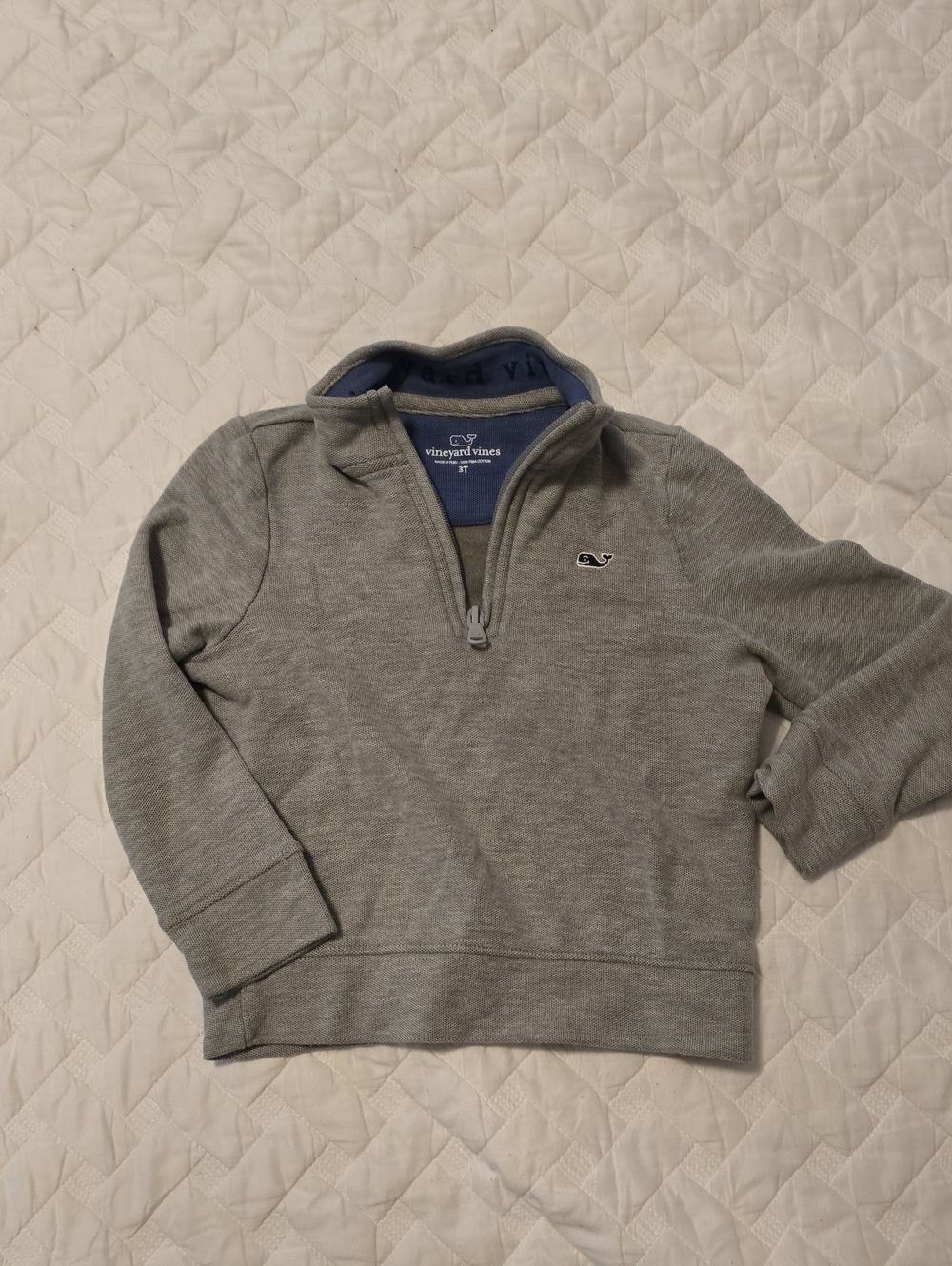 Vineyard Vines Men's Heather Gray Quarter-Zip Pullover